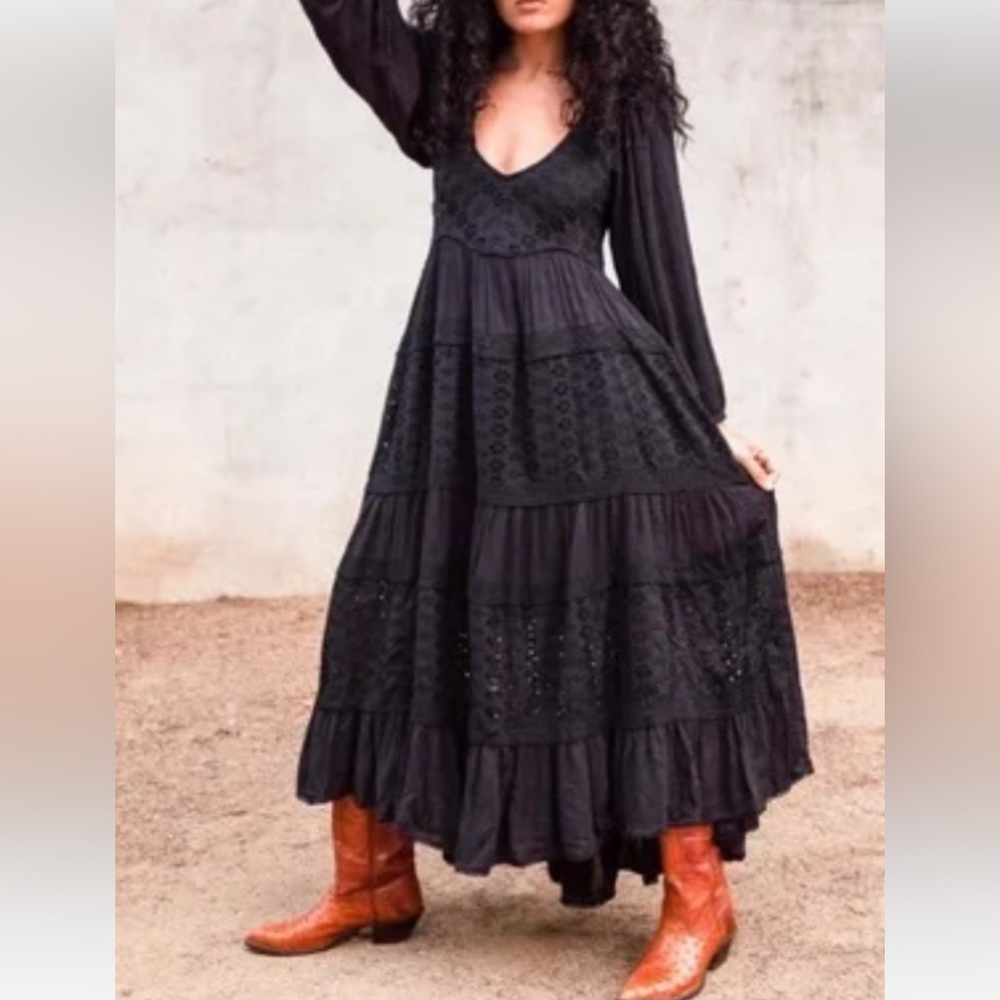 Nwt Free People Mockingbird eyelet maxi dress size s